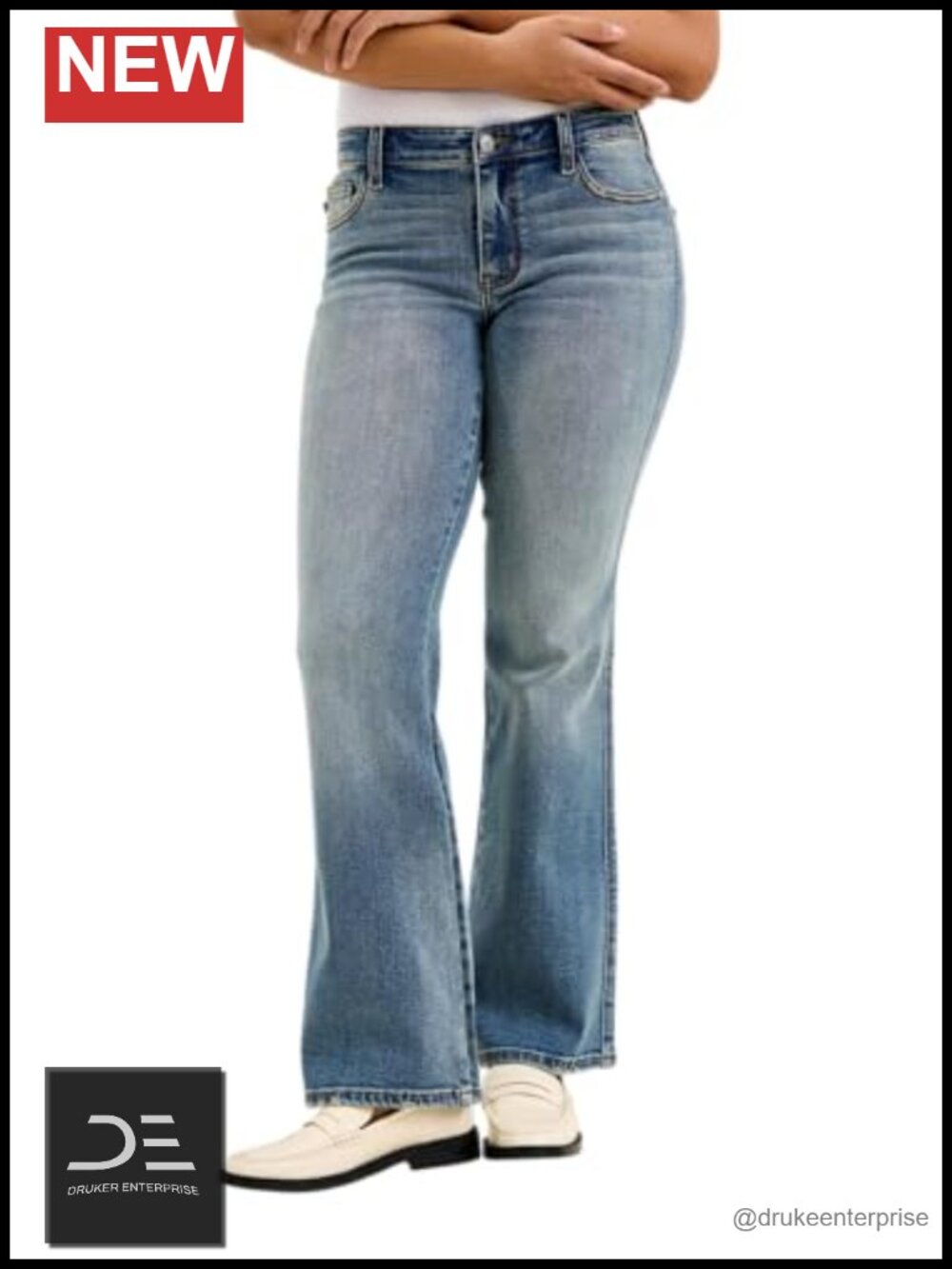Bootcut Jeans for Women Low Rise Stretch Denim